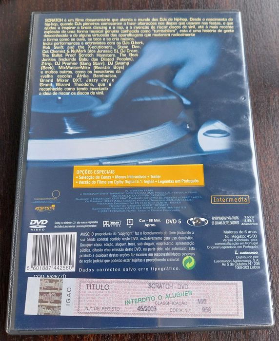DVD “Scratch - A história dos DJs”, de Doug Pray.