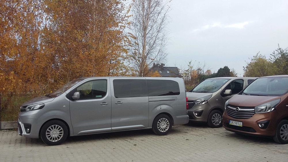 Wynajem busów 9-osobowych-automaty z 2025 roku. Dowóz na i z lotniska.