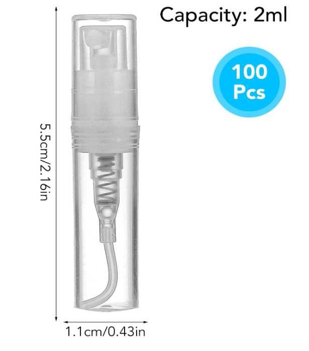 Atomizery do perfum 2 ml Luabue 100 szt. wielokrotne