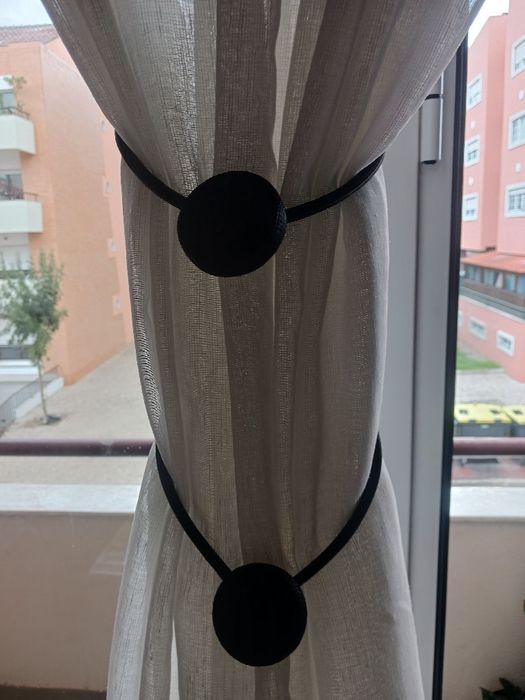 2 pares presilhas de cortinas