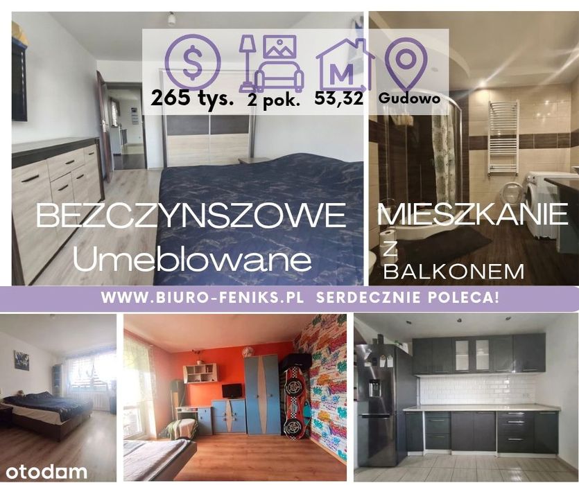 WOW! BEZCZYNSZOWE, ZARABIAJĄCE ,umeblowane ,2 pok. mieszkanie nad jez.