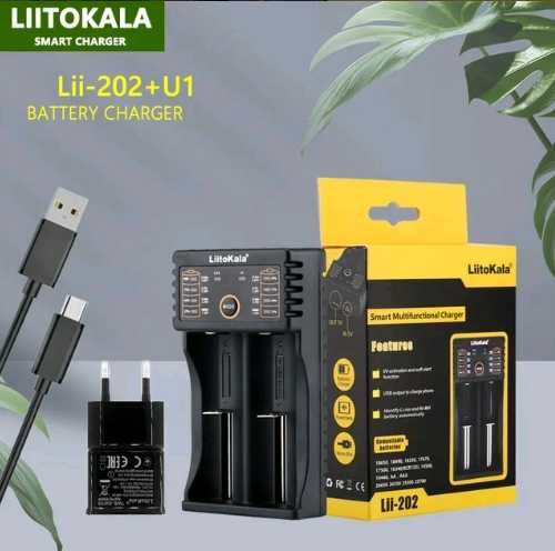 Зарядное устройство LiitoKala Lii-202 для 18650/AA/AAA Павербанк