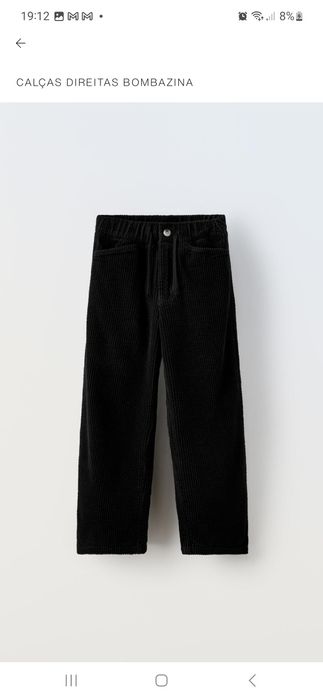 Calças de bombazina para menina Zara