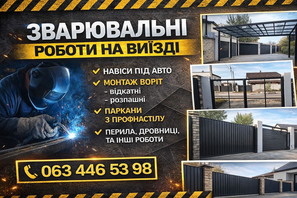 Сварщик ,зварювальні робити на виїзді послуги сварщика