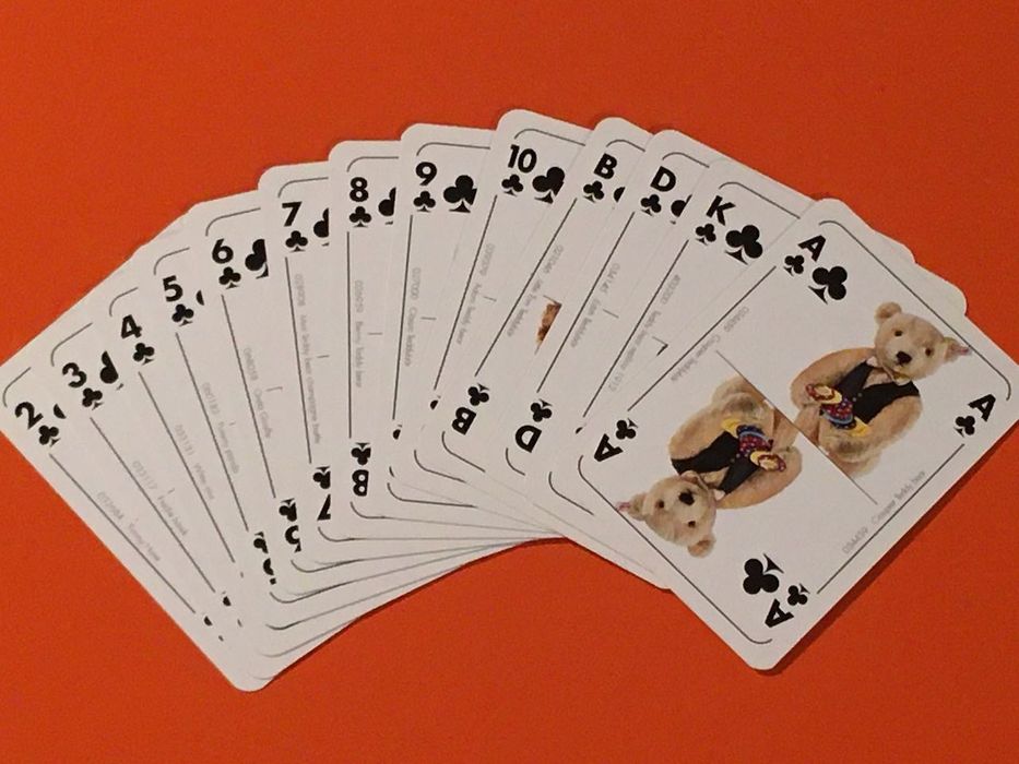 STEIFF karty do gry pluszaki misie Casino Royal