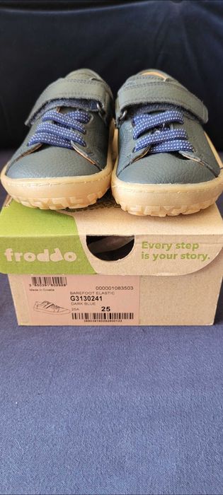 Froddo sneakersy barefoot elastic granatowe skórzane 25