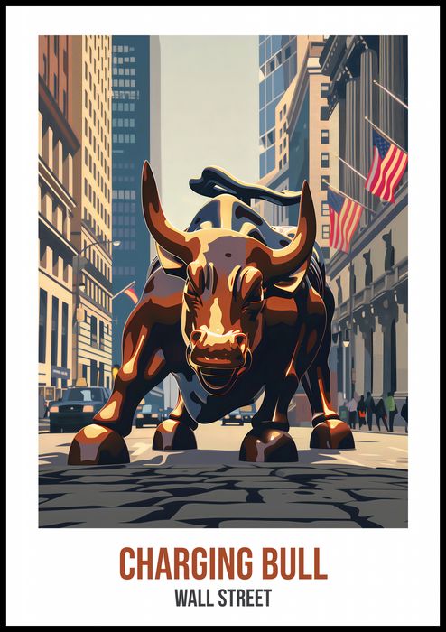 Plakat 70x100cm Charging Bull