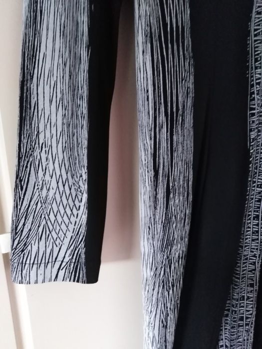 Żakiet Koktajlowy 42 czerń-biel długi