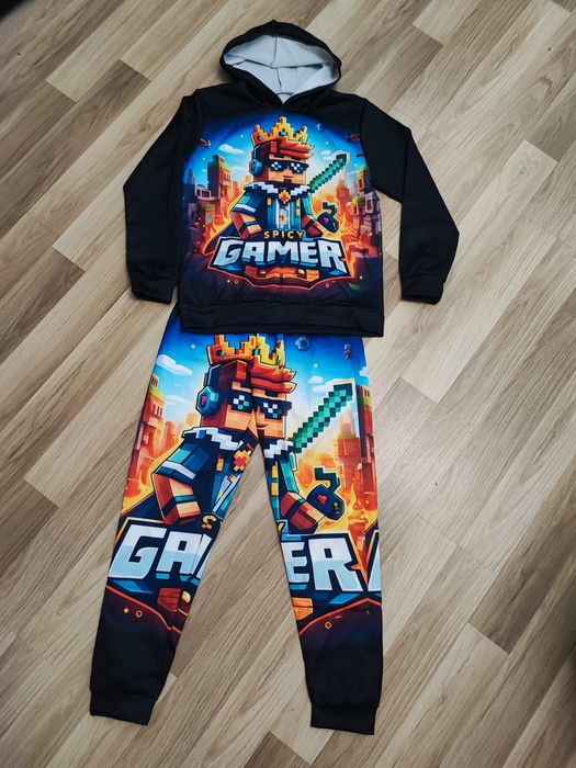 Spicy Gamer! Новий дитячий спортивний костюм , худі та штани спортивні в стилі Minecraft game