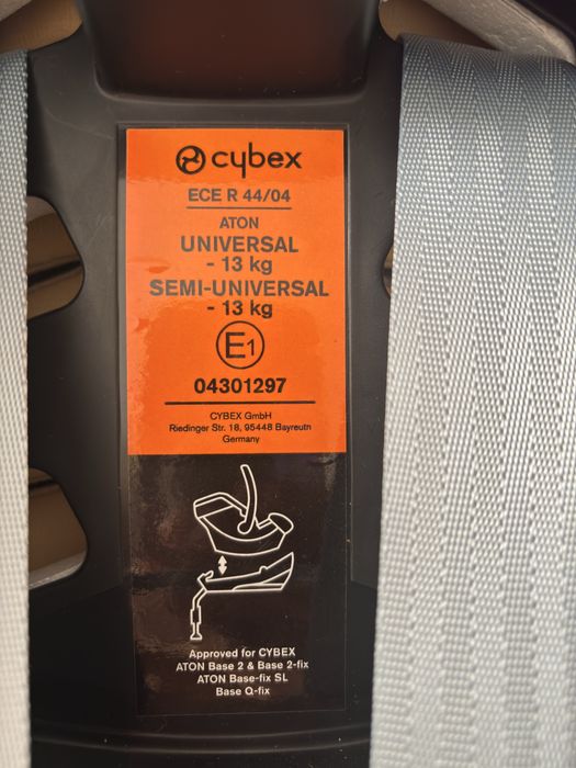 Автолюлька Cybex Aton Universal +адаптери0-13 кг Gray Rabbit-dark grey
