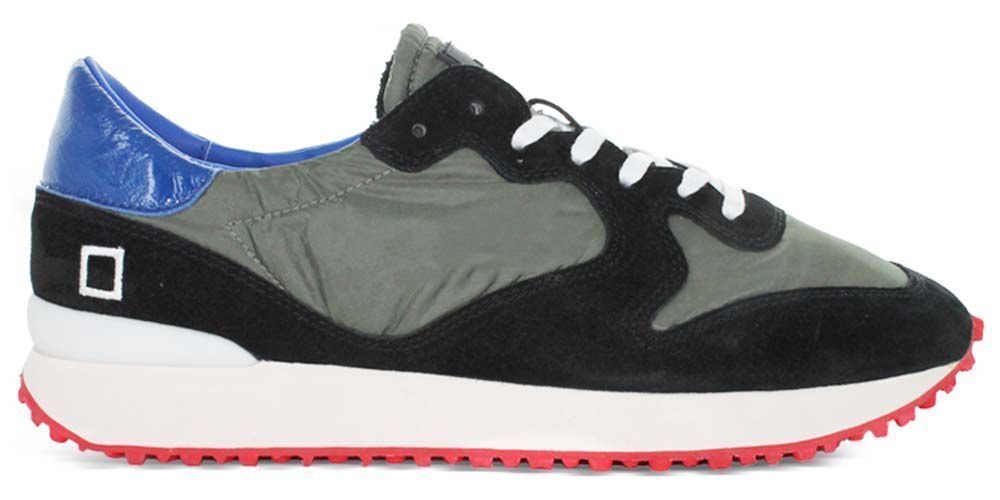 D.A.T.E. Półbuty męskie - Spike Nylon Army - r 42 - czarne skórzane