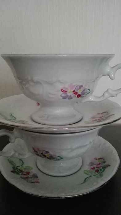 Filiżanki Fryderyka 2szt, stara porcelana Wałbrzych
