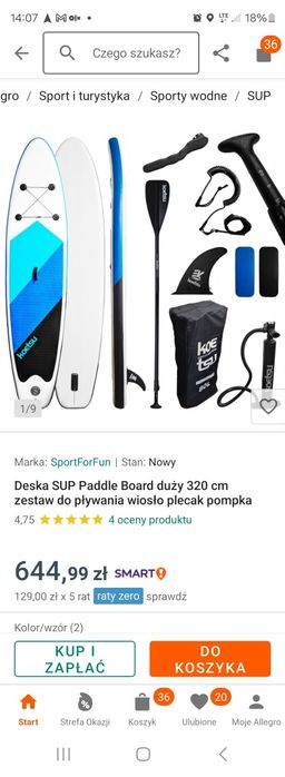 Fabrycznie nowe deski sup cały komplet
