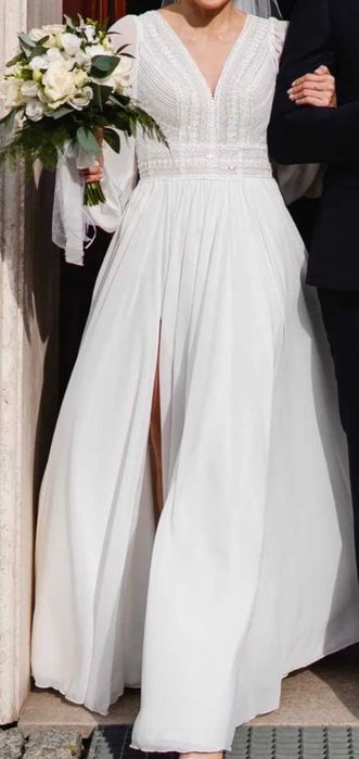 Suknia ślubna boho S