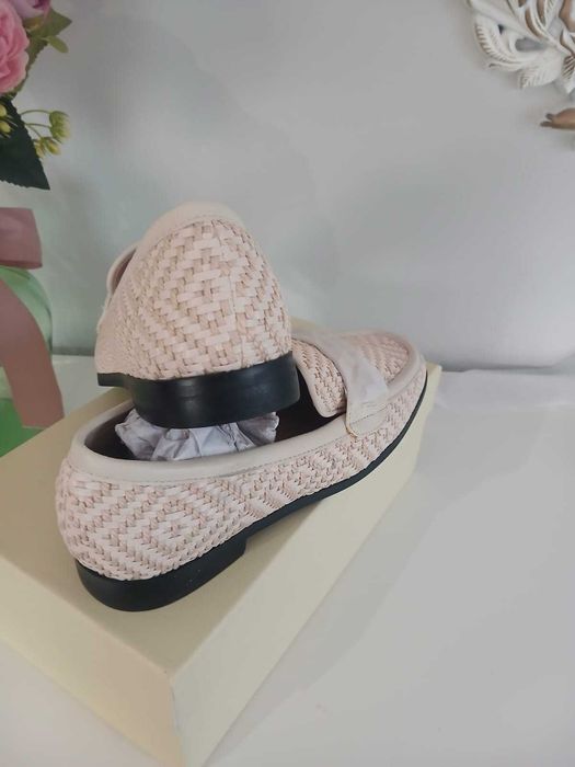 Mocassins Rinascimento Trançados Bege - Tamanho 37 | Novos com Etiqueta