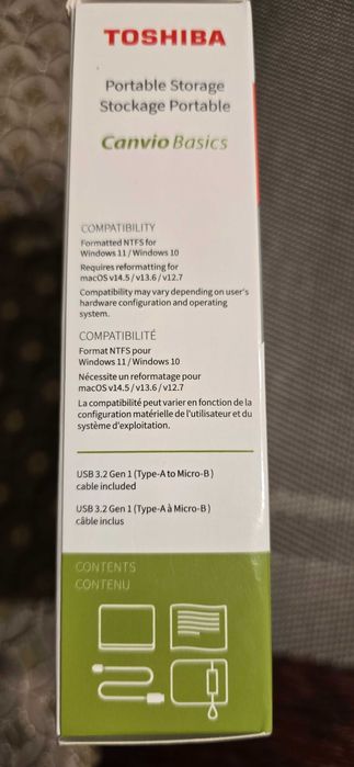 Dysk zewnętrzny Toshiba 4TB + Etui - NOWY