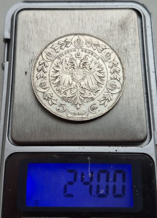 Австро - Угорщина 5 крон 1900 та 5 корон 1908 р. 60 р Правління срібло