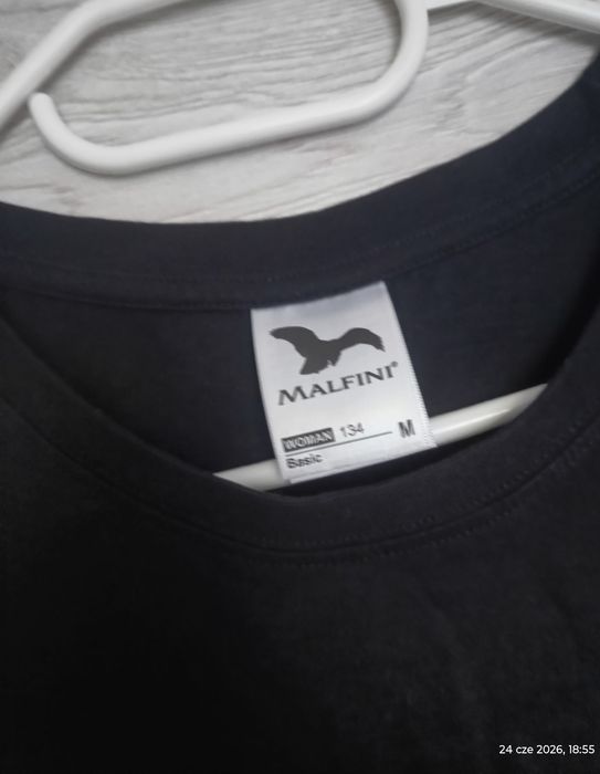 Czarny t-shirt damski Basic M