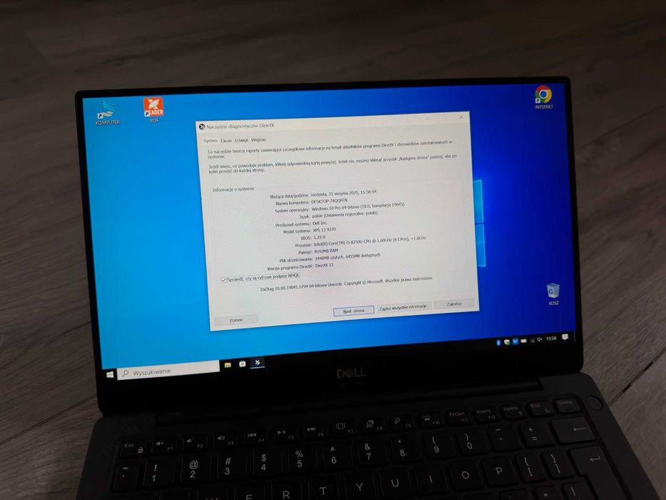 Dell XPS 13 9370 - Stan Idealny 1TB NVME