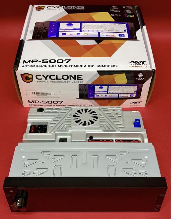 Магнітола 1 дін Андроід-Cyclone MP-5007 -Android, CarPlay, DSP, 4/64GB