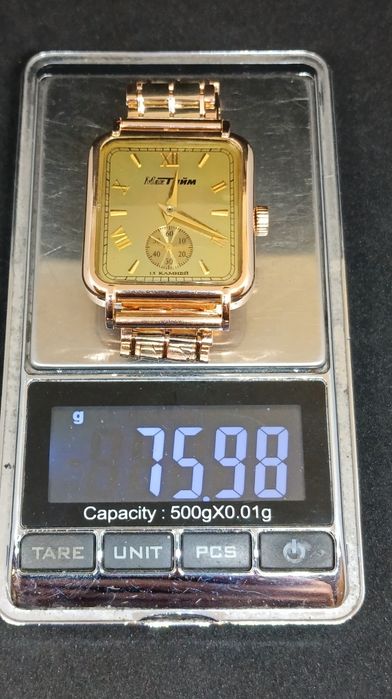 Золотые часы МакТайм 585° с браслетом  76 гр