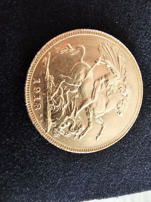 Libra Ouro 22kt Georg V 1918