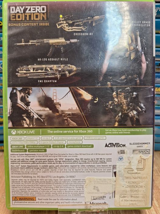Call of Duty: Advanced Warfare XBOX 360, Sklep Wysyłka Wymiana