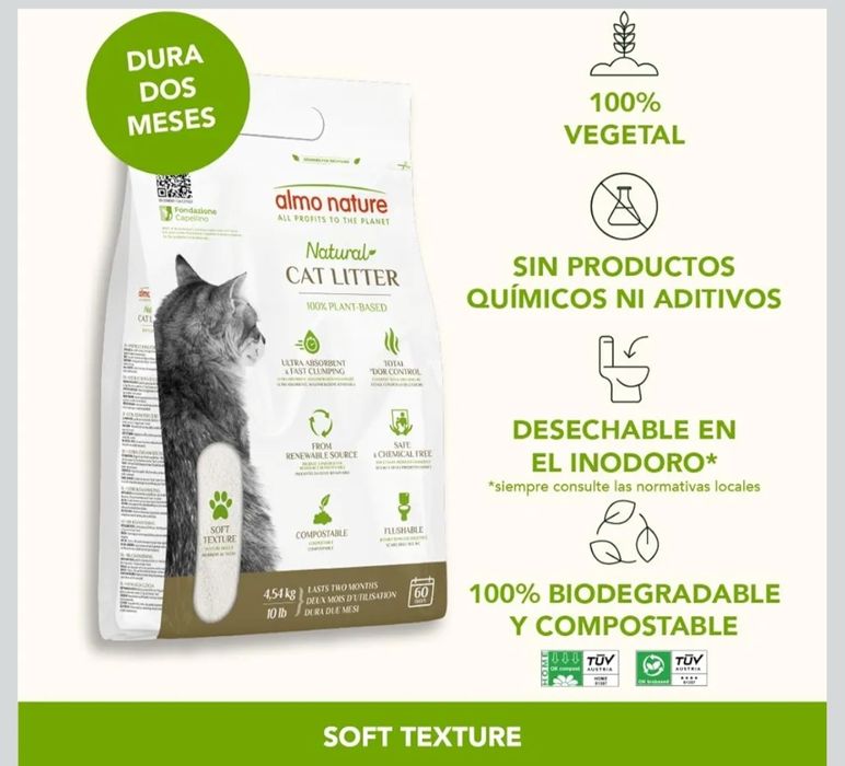Almo Nature - Areia gato biodegradável
