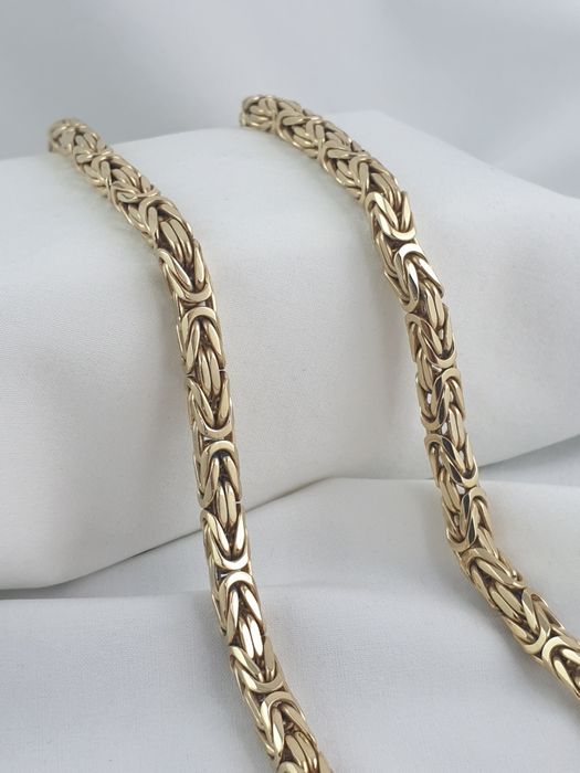 Złoty łańcuszek splot królewski pełny 60 cm łańcuch 585