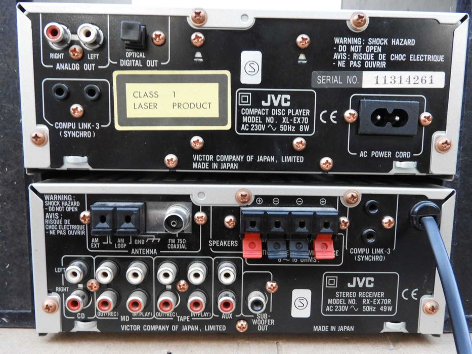 Radio wzmacniacz cd , kolumny i pilot JVC RX - EX70 R ,