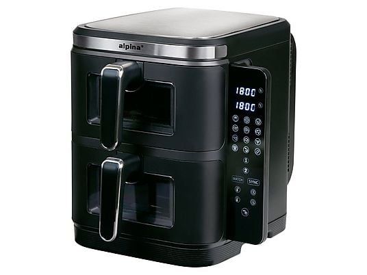 Alpina Airfryer XXL frytkownica podwójna 2800 W Czarna