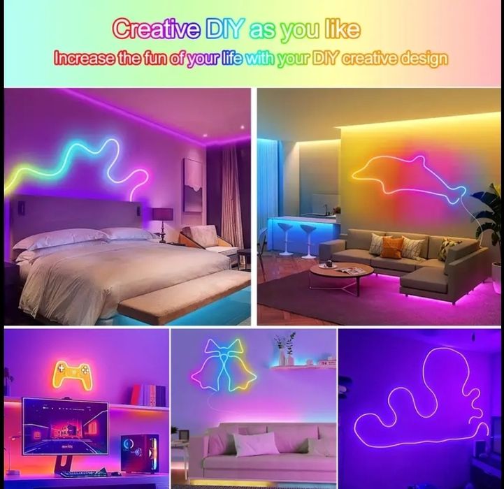 Неонова світлодіодна стрічка лед стрічка неоновая светодиодная лента