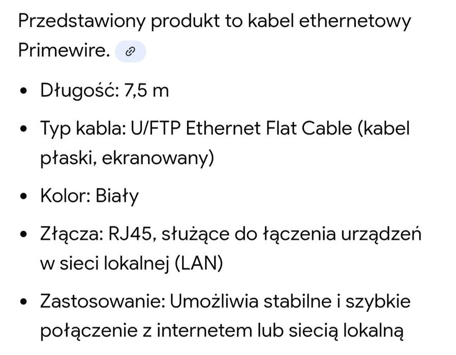 PrimeWire Ethernet kabel sieciowy 7,5m Nowy