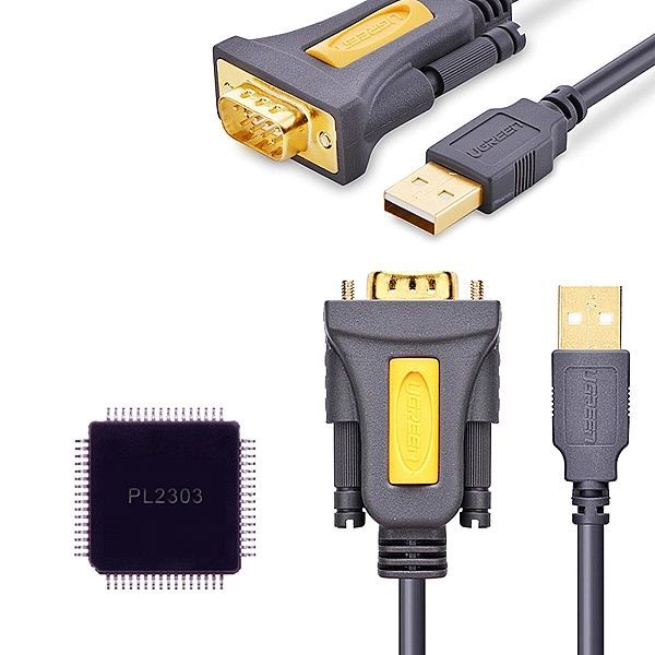 Ugreen kabel adapter Usb-a - Db9 Rs-232/1.5m szary (cr104)