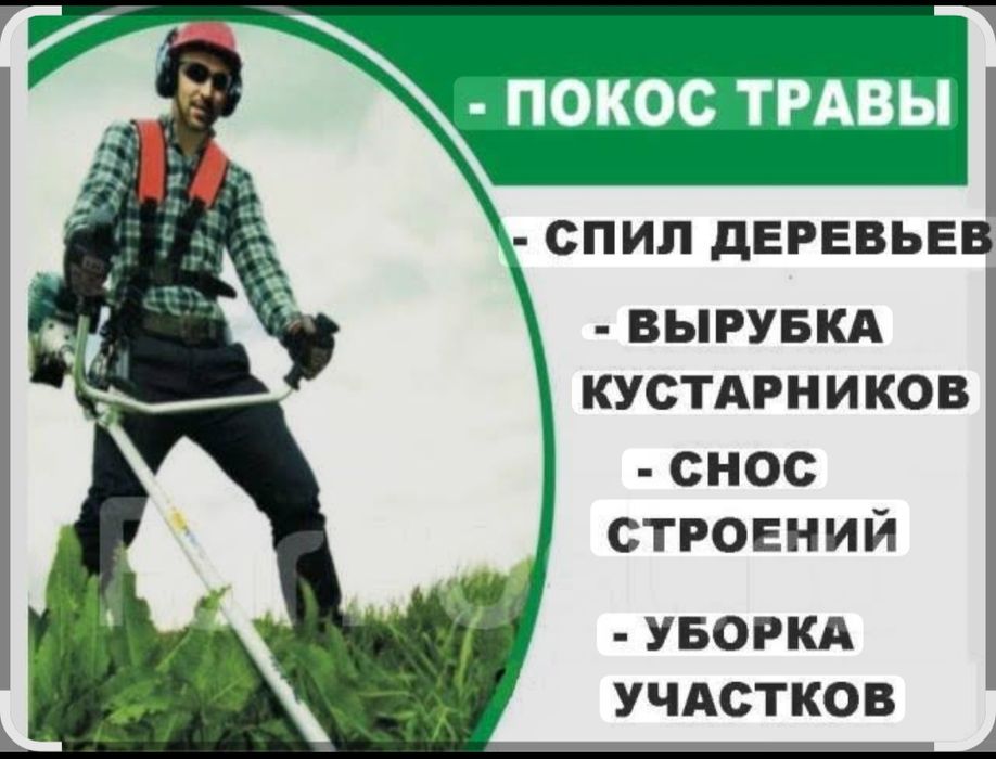 Покос травы , спил деревьев , ваш садовник  и многое другое