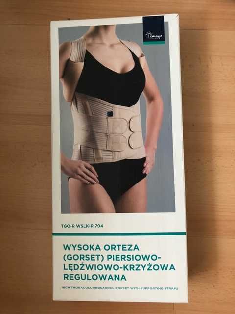 Wysoka orteza (gorset) piersiowo-lędzwiowo-krzyżowa z regulacją