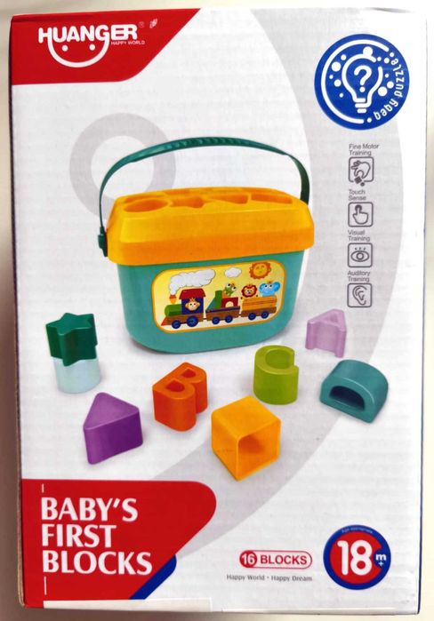 NOWY sorter z klockami w wiaderku dla dzieci