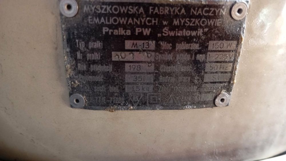 Pralka Światowit PRL