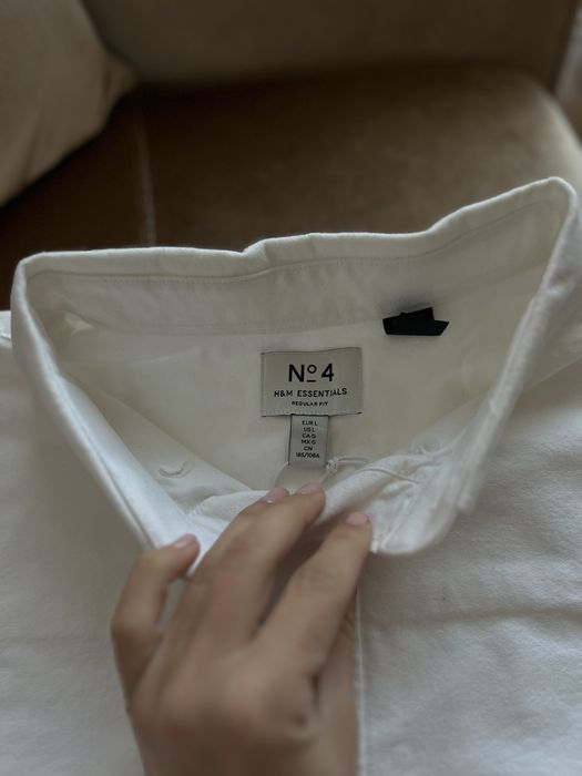 Біла чоловічя Рубашка / сорочка H&M L