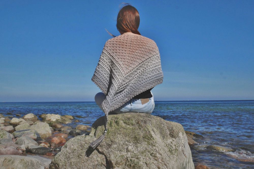 Ręcznie robiona chusta boho, na szydełku, handmade, prezent na Święta