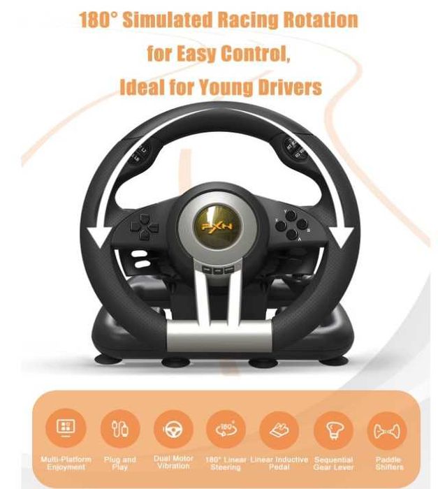 Kierownica gamingowa z pedałami PXN V3 Pro