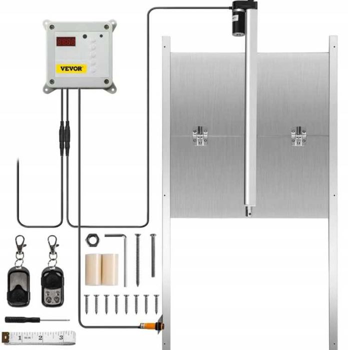 Automatyczne drzwi do kurnika 12v 30x30cm timer czujnik pilot