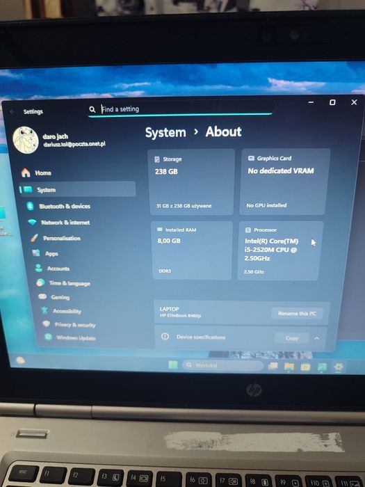 Laptop HP EliteBook 8460p i5 8GB RAM