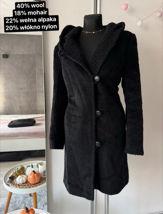 Płaszcz z kapturem Alpaka