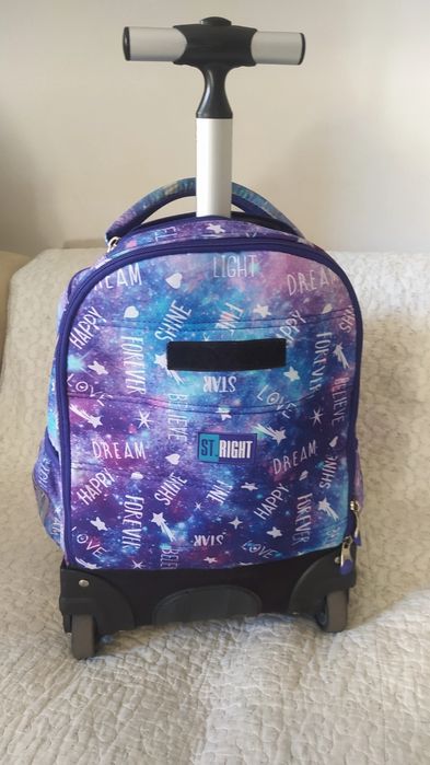 Plecak szkolny na kółkach, seria Kosmos, St.Right