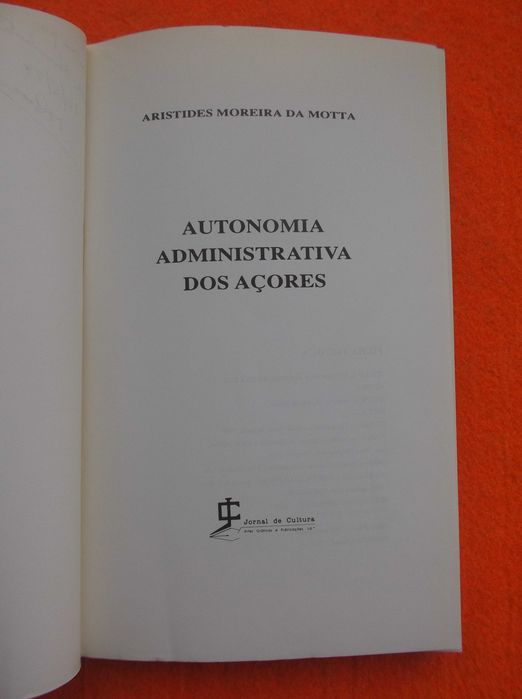 Autonomia Administrativa dos Açores - Aristides da Motta