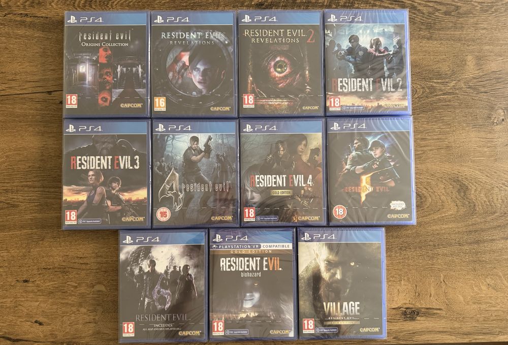 Kolekcja 11 NOWYCH gier Resident Evil PS4 / PS5