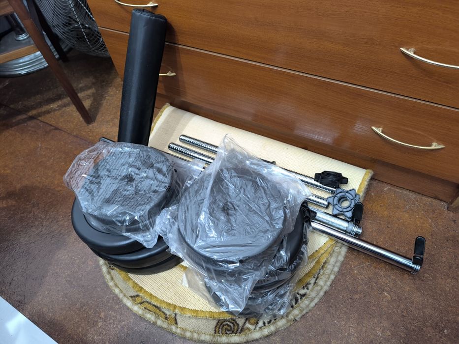 Barra + halteres total 30kg