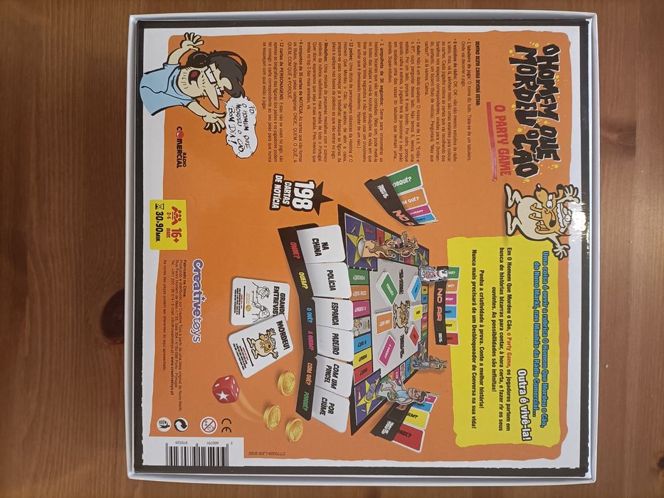 Jogo tabuleiro "O Homem que Mordeu o Cão"