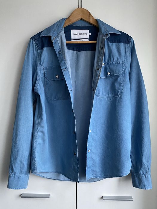 Niebieska elegancka koszula męska Calvin Klein CK